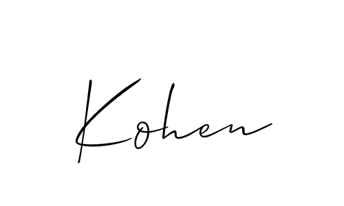 How to Draw Kohen signature style? Allison_Script is a latest design signature styles for name Kohen. Kohen signature style 2 images and pictures png