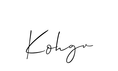 Create a beautiful signature design for name Kohgv. With this signature (Allison_Script) fonts, you can make a handwritten signature for free. Kohgv signature style 2 images and pictures png