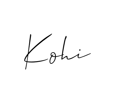 Kohi stylish signature style. Best Handwritten Sign (Allison_Script) for my name. Handwritten Signature Collection Ideas for my name Kohi. Kohi signature style 2 images and pictures png