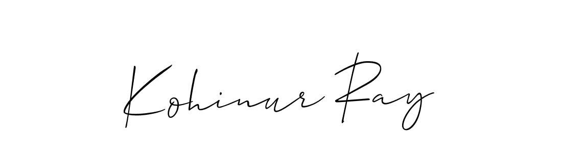 Allison_Script is a professional signature style that is perfect for those who want to add a touch of class to their signature. It is also a great choice for those who want to make their signature more unique. Get Kohinur Ray name to fancy signature for free. Kohinur Ray signature style 2 images and pictures png