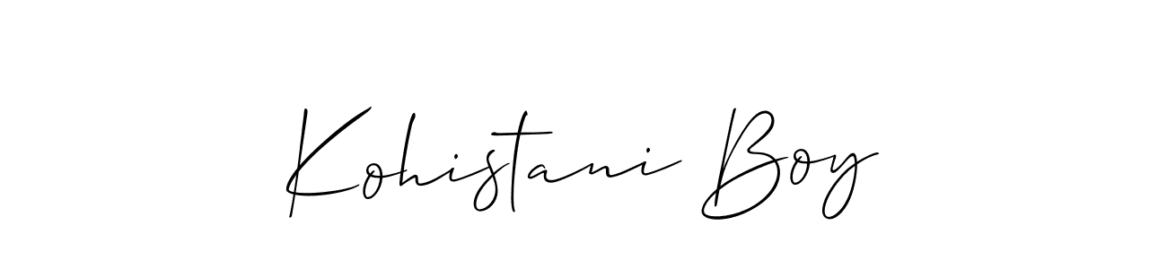 How to make Kohistani Boy name signature. Use Allison_Script style for creating short signs online. This is the latest handwritten sign. Kohistani Boy signature style 2 images and pictures png