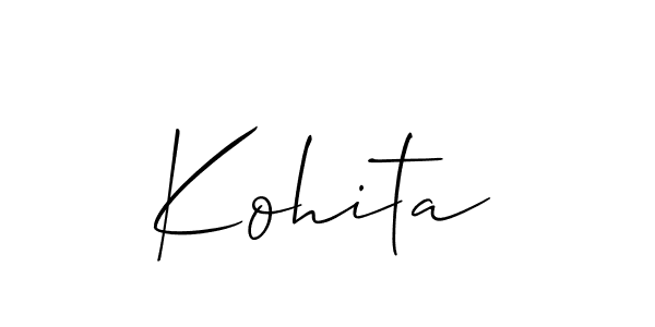 Kohita stylish signature style. Best Handwritten Sign (Allison_Script) for my name. Handwritten Signature Collection Ideas for my name Kohita. Kohita signature style 2 images and pictures png