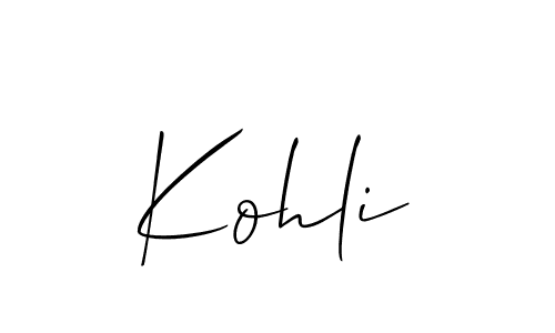 if you are searching for the best signature style for your name Kohli. so please give up your signature search. here we have designed multiple signature styles  using Allison_Script. Kohli signature style 2 images and pictures png