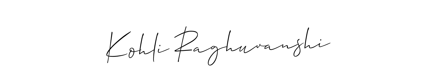 Here are the top 10 professional signature styles for the name Kohli Raghuvanshi. These are the best autograph styles you can use for your name. Kohli Raghuvanshi signature style 2 images and pictures png