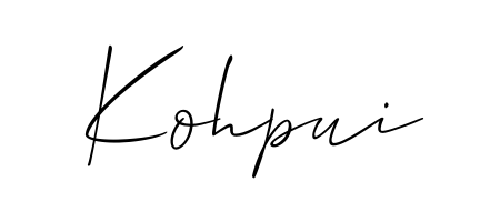 A stylish, flowing autograph style designed for name Kohpui using Allison_Script typography. Perfect for digital creative projects. Kohpui signature style 2 images and pictures png