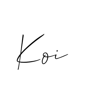 Similarly Allison_Script is the best handwritten signature design. Signature creator online .You can use it as an online autograph creator for name Koi. Koi signature style 2 images and pictures png