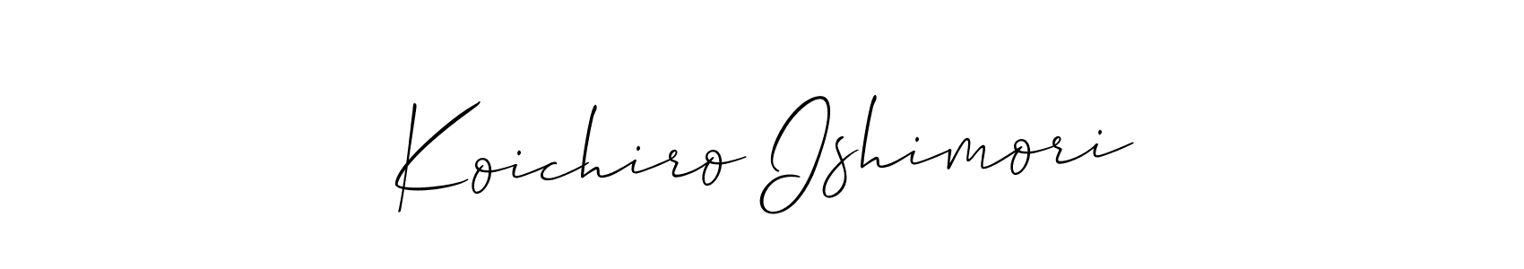 Best and Professional Signature Style for Koichiro Ishimori. Allison_Script Best Signature Style Collection. Koichiro Ishimori signature style 2 images and pictures png
