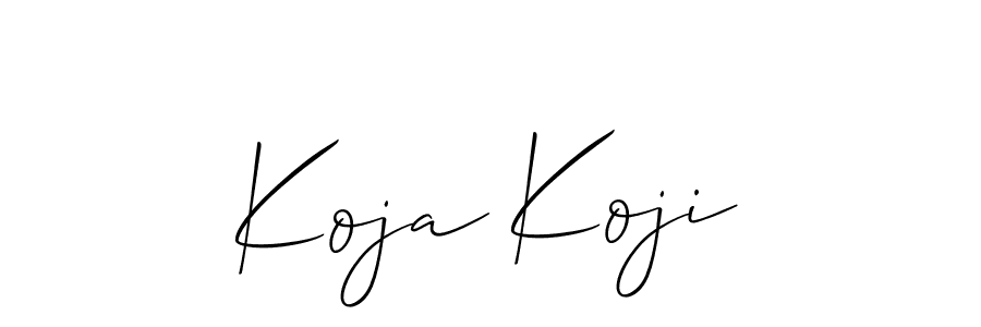 How to make Koja Koji name signature. Use Allison_Script style for creating short signs online. This is the latest handwritten sign. Koja Koji signature style 2 images and pictures png