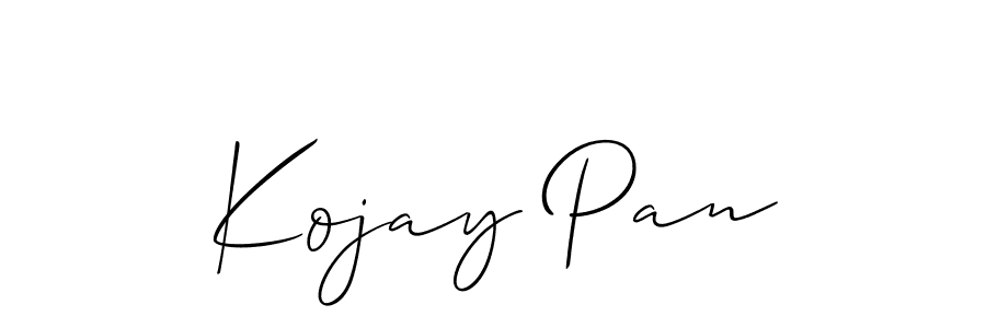 Create a beautiful signature design for name Kojay Pan. With this signature (Allison_Script) fonts, you can make a handwritten signature for free. Kojay Pan signature style 2 images and pictures png