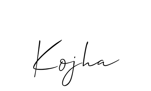 Make a beautiful signature design for name Kojha. With this signature (Allison_Script) style, you can create a handwritten signature for free. Kojha signature style 2 images and pictures png