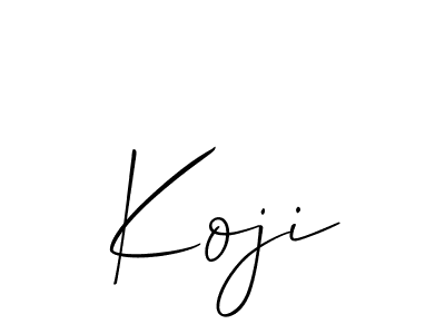Allison_Script is a professional signature style that is perfect for those who want to add a touch of class to their signature. It is also a great choice for those who want to make their signature more unique. Get Koji name to fancy signature for free. Koji signature style 2 images and pictures png