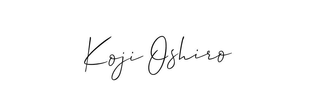 Use a signature maker to create a handwritten signature online. With this signature software, you can design (Allison_Script) your own signature for name Koji Oshiro. Koji Oshiro signature style 2 images and pictures png