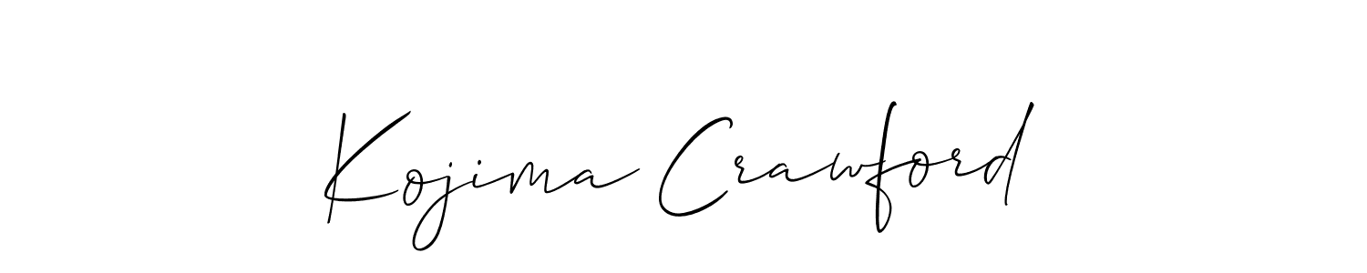 How to make Kojima Crawford signature? Allison_Script is a professional autograph style. Create handwritten signature for Kojima Crawford name. Kojima Crawford signature style 2 images and pictures png