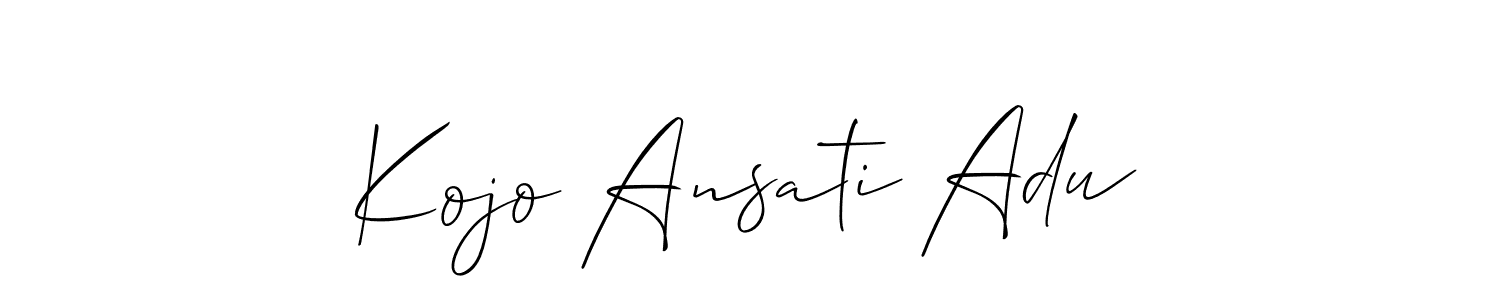 Once you've used our free online signature maker to create your best signature Allison_Script style, it's time to enjoy all of the benefits that Kojo Ansati Adu name signing documents. Kojo Ansati Adu signature style 2 images and pictures png