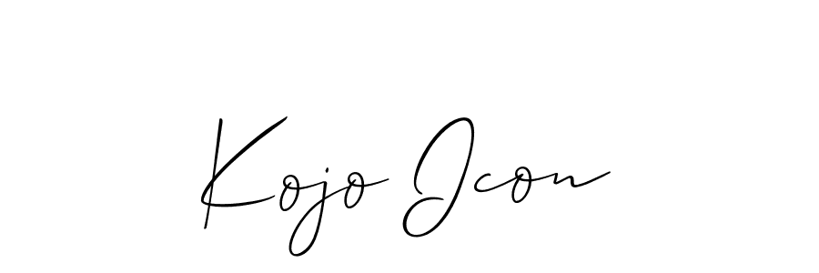 Use a signature maker to create a handwritten signature online. With this signature software, you can design (Allison_Script) your own signature for name Kojo Icon. Kojo Icon signature style 2 images and pictures png