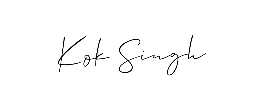 Allison_Script is a professional signature style that is perfect for those who want to add a touch of class to their signature. It is also a great choice for those who want to make their signature more unique. Get Kok Singh name to fancy signature for free. Kok Singh signature style 2 images and pictures png