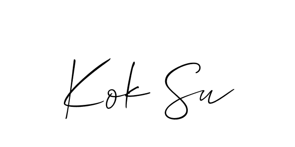 Once you've used our free online signature maker to create your best signature Allison_Script style, it's time to enjoy all of the benefits that Kok Su name signing documents. Kok Su signature style 2 images and pictures png