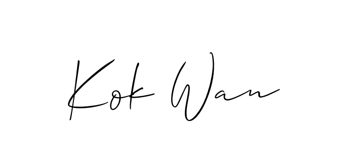 Also we have Kok Wan name is the best signature style. Create professional handwritten signature collection using Allison_Script autograph style. Kok Wan signature style 2 images and pictures png