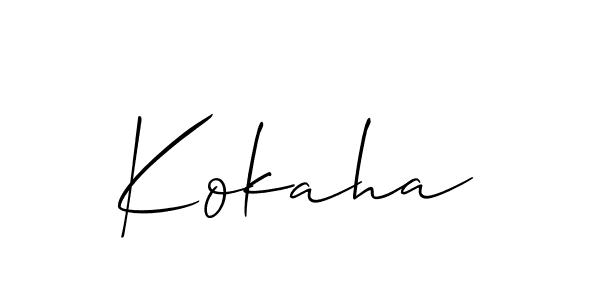 Also You can easily find your signature by using the search form. We will create Kokaha name handwritten signature images for you free of cost using Allison_Script sign style. Kokaha signature style 2 images and pictures png