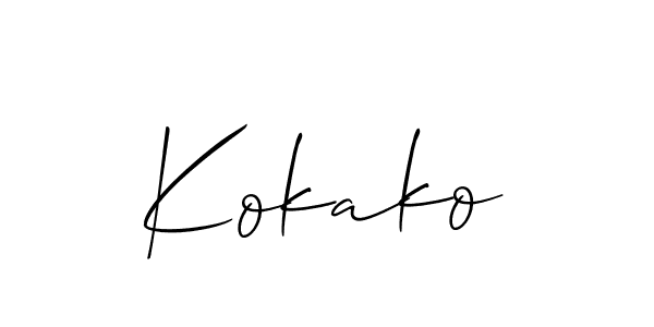 It looks lik you need a new signature style for name Kokako. Design unique handwritten (Allison_Script) signature with our free signature maker in just a few clicks. Kokako signature style 2 images and pictures png