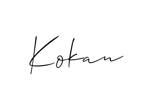 Also we have Kokan name is the best signature style. Create professional handwritten signature collection using Allison_Script autograph style. Kokan signature style 2 images and pictures png