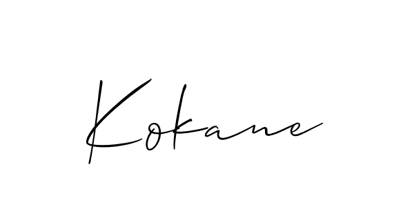 Create a beautiful signature design for name Kokane. With this signature (Allison_Script) fonts, you can make a handwritten signature for free. Kokane signature style 2 images and pictures png