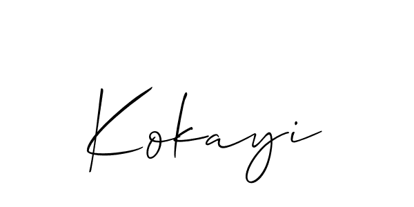 Design your own signature with our free online signature maker. With this signature software, you can create a handwritten (Allison_Script) signature for name Kokayi. Kokayi signature style 2 images and pictures png