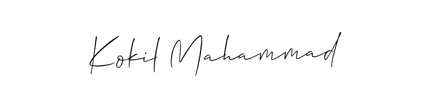 It looks lik you need a new signature style for name Kokil Mahammad. Design unique handwritten (Allison_Script) signature with our free signature maker in just a few clicks. Kokil Mahammad signature style 2 images and pictures png