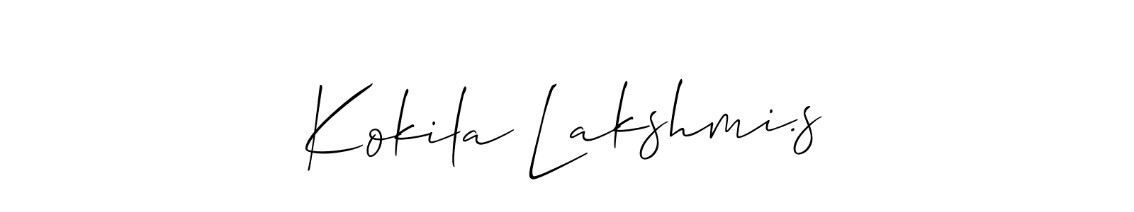 Kokila Lakshmi.s stylish signature style. Best Handwritten Sign (Allison_Script) for my name. Handwritten Signature Collection Ideas for my name Kokila Lakshmi.s. Kokila Lakshmi.s signature style 2 images and pictures png