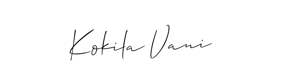 You can use this online signature creator to create a handwritten signature for the name Kokila Vani. This is the best online autograph maker. Kokila Vani signature style 2 images and pictures png