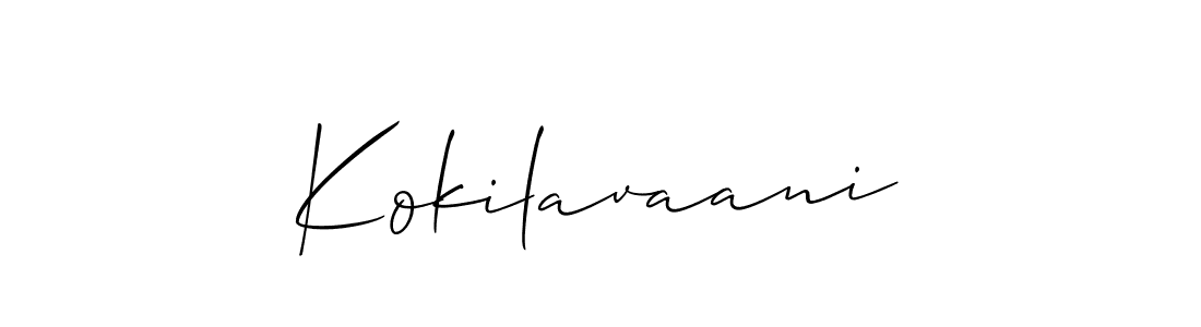 It looks lik you need a new signature style for name Kokilavaani. Design unique handwritten (Allison_Script) signature with our free signature maker in just a few clicks. Kokilavaani signature style 2 images and pictures png