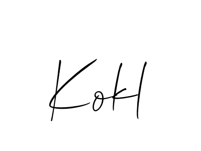 Similarly Allison_Script is the best handwritten signature design. Signature creator online .You can use it as an online autograph creator for name Kokl. Kokl signature style 2 images and pictures png