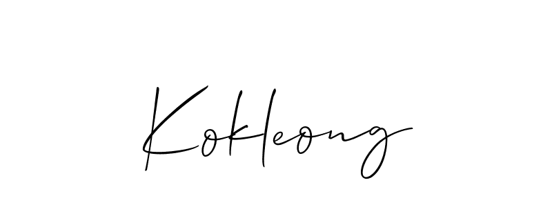 Make a beautiful signature design for name Kokleong. Use this online signature maker to create a handwritten signature for free. Kokleong signature style 2 images and pictures png