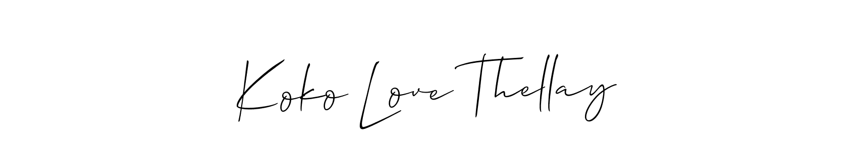 Make a beautiful signature design for name Koko Love Thellay. Use this online signature maker to create a handwritten signature for free. Koko Love Thellay signature style 2 images and pictures png