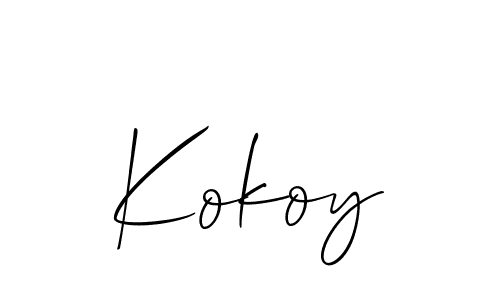 Once you've used our free online signature maker to create your best signature Allison_Script style, it's time to enjoy all of the benefits that Kokoy name signing documents. Kokoy signature style 2 images and pictures png