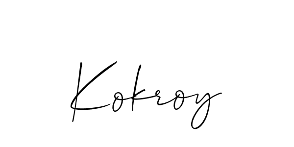 Also You can easily find your signature by using the search form. We will create Kokroy name handwritten signature images for you free of cost using Allison_Script sign style. Kokroy signature style 2 images and pictures png