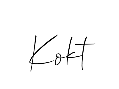 Use a signature maker to create a handwritten signature online. With this signature software, you can design (Allison_Script) your own signature for name Kokt. Kokt signature style 2 images and pictures png