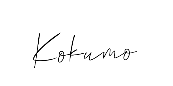 How to make Kokumo signature? Allison_Script is a professional autograph style. Create handwritten signature for Kokumo name. Kokumo signature style 2 images and pictures png