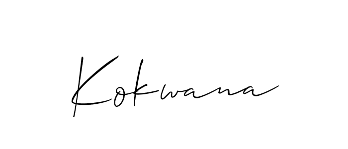 You should practise on your own different ways (Allison_Script) to write your name (Kokwana) in signature. don't let someone else do it for you. Kokwana signature style 2 images and pictures png