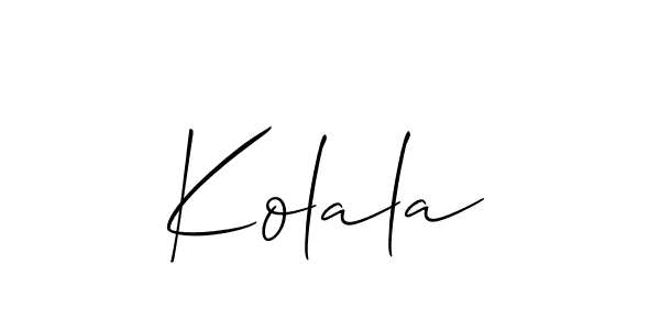 How to make Kolala signature? Allison_Script is a professional autograph style. Create handwritten signature for Kolala name. Kolala signature style 2 images and pictures png