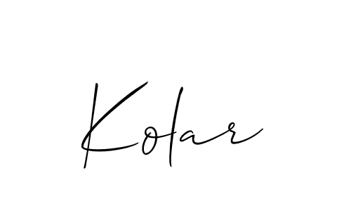 Once you've used our free online signature maker to create your best signature Allison_Script style, it's time to enjoy all of the benefits that Kolar name signing documents. Kolar signature style 2 images and pictures png