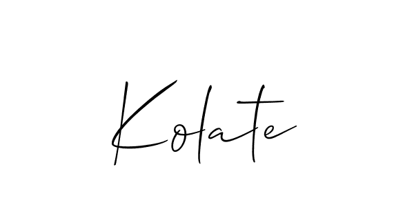 How to Draw Kolate signature style? Allison_Script is a latest design signature styles for name Kolate. Kolate signature style 2 images and pictures png