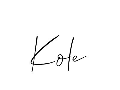 if you are searching for the best signature style for your name Kole. so please give up your signature search. here we have designed multiple signature styles  using Allison_Script. Kole signature style 2 images and pictures png