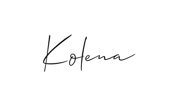 Also You can easily find your signature by using the search form. We will create Kolena name handwritten signature images for you free of cost using Allison_Script sign style. Kolena signature style 2 images and pictures png