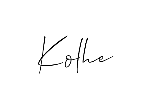 Also You can easily find your signature by using the search form. We will create Kolhe name handwritten signature images for you free of cost using Allison_Script sign style. Kolhe signature style 2 images and pictures png