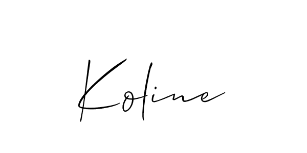 You should practise on your own different ways (Allison_Script) to write your name (Koline) in signature. don't let someone else do it for you. Koline signature style 2 images and pictures png