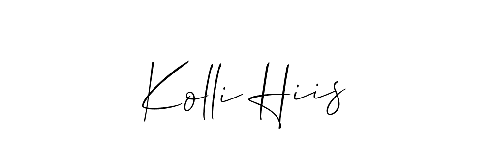 Allison_Script is a professional signature style that is perfect for those who want to add a touch of class to their signature. It is also a great choice for those who want to make their signature more unique. Get Kolli Hiis name to fancy signature for free. Kolli Hiis signature style 2 images and pictures png