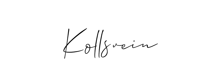 Create a beautiful signature design for name Kollsvein. With this signature (Allison_Script) fonts, you can make a handwritten signature for free. Kollsvein signature style 2 images and pictures png