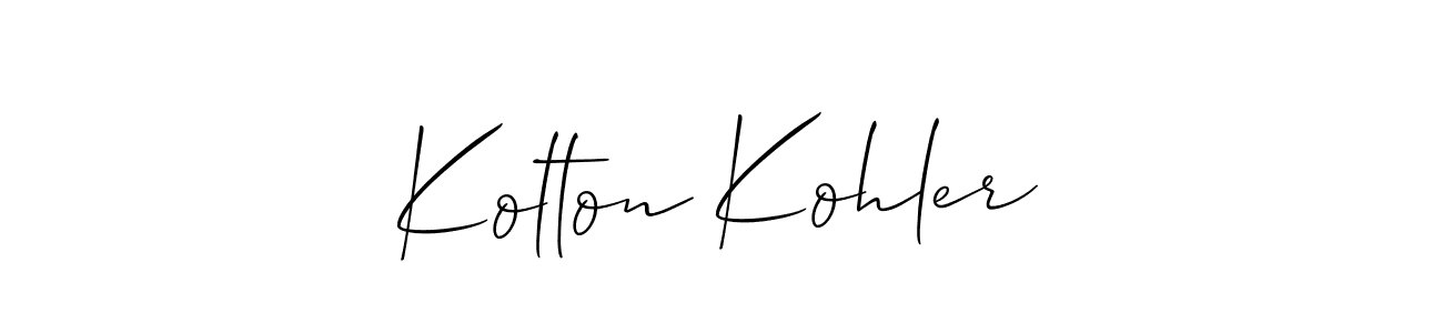 Use a signature maker to create a handwritten signature online. With this signature software, you can design (Allison_Script) your own signature for name Kolton Kohler. Kolton Kohler signature style 2 images and pictures png