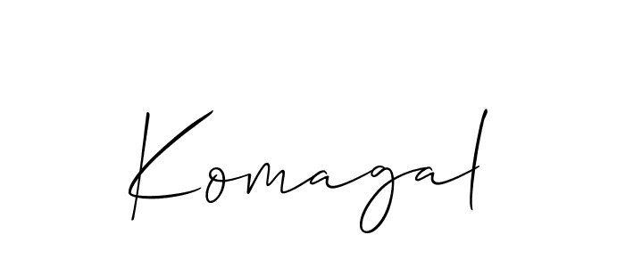 Similarly Allison_Script is the best handwritten signature design. Signature creator online .You can use it as an online autograph creator for name Komagal. Komagal signature style 2 images and pictures png